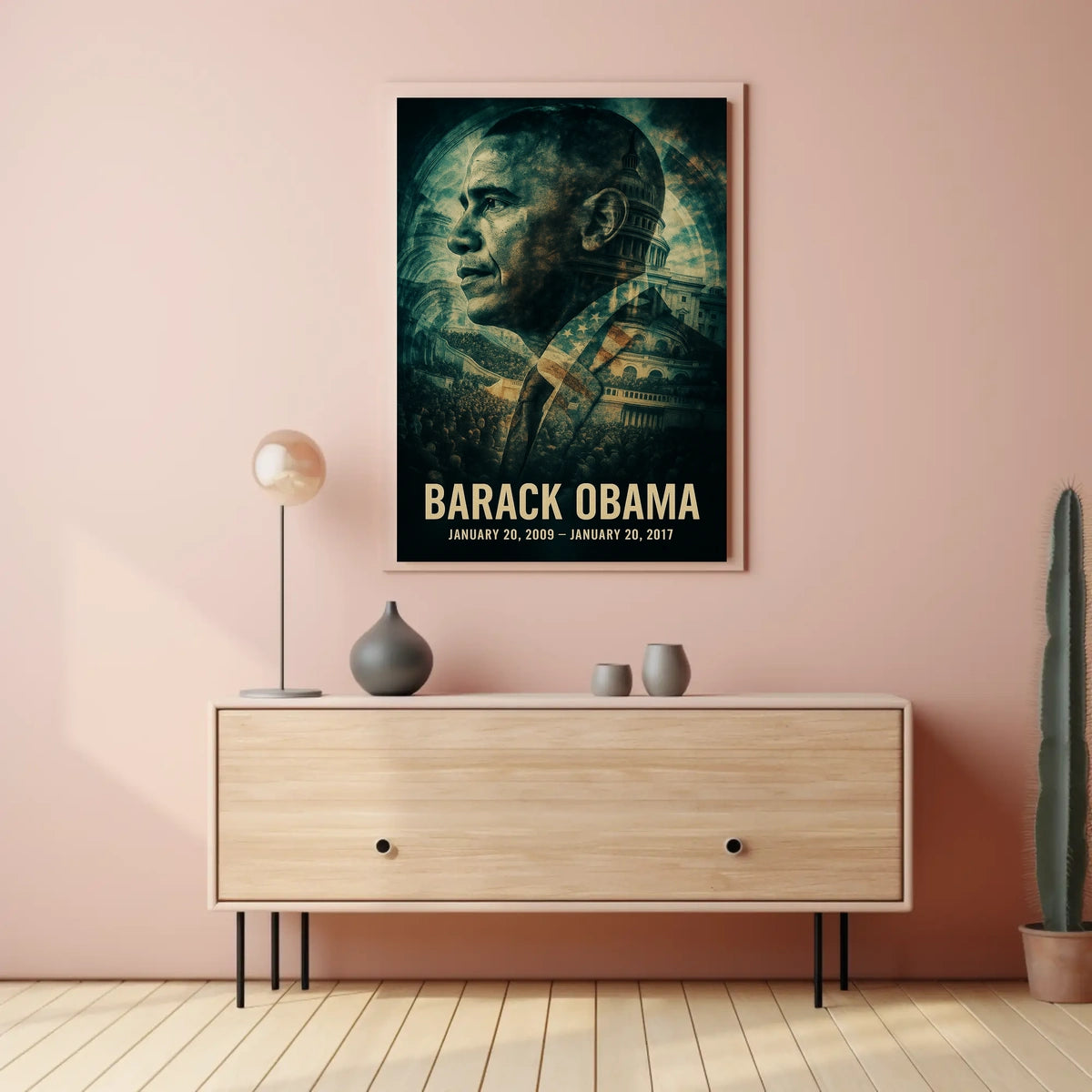Barack Obama 44th President of the United States Double Exposure Poster