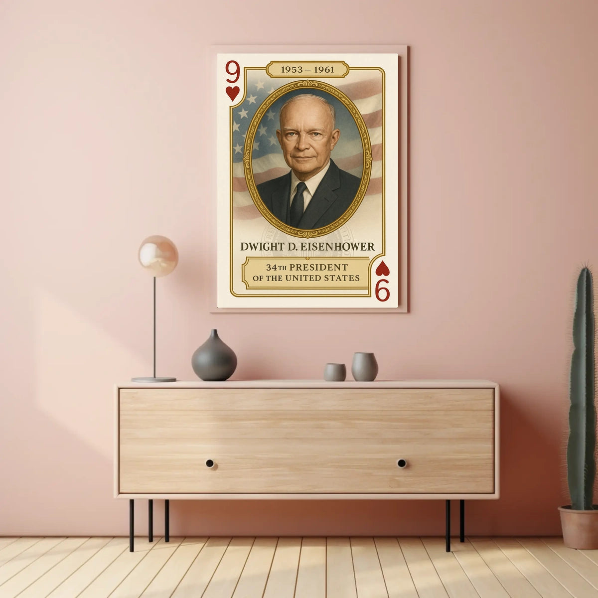 Dwight D Eisenhower 34th President Portrait Poster