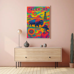Oklahoma A Vibrant Tribute Poster