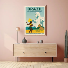 Discover Brazil Vintage Travel Poster Wall Art PosterGoat