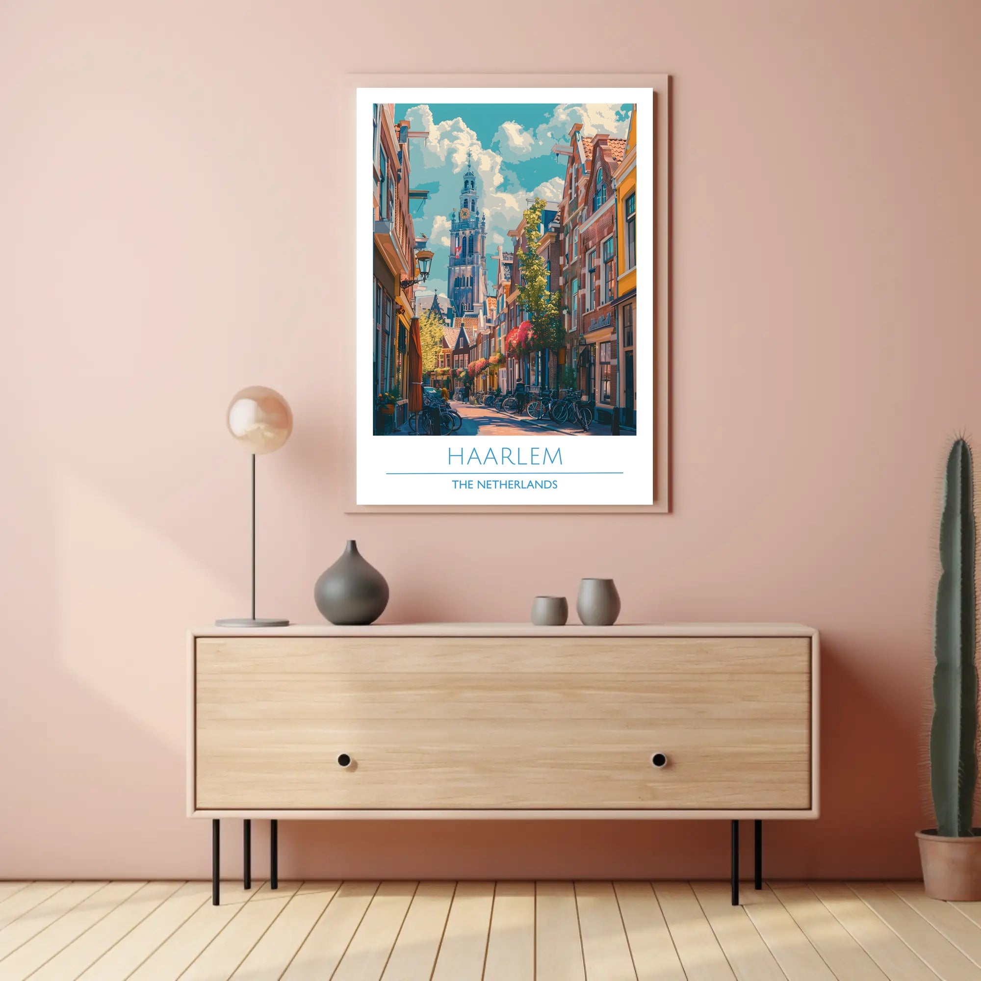 Haarlem Street Scene Poster