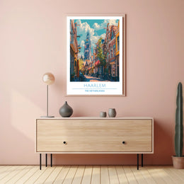 Haarlem Street Scene Poster