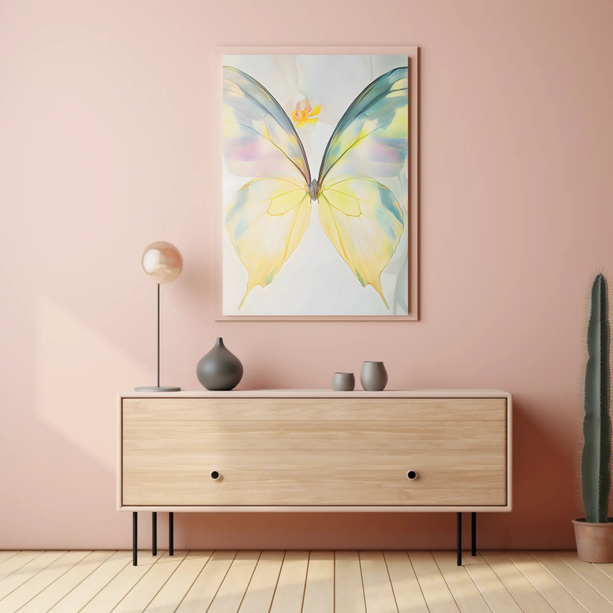 Ethereal Butterfly Wall Art Print Pastel Decor
