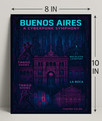 Buenos Aires A Cyberpunk Symphony Poster PosterGoat