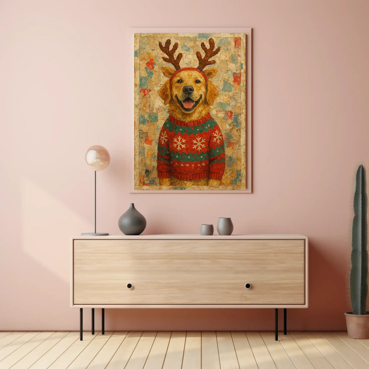 Festive Canine Cheer Poster