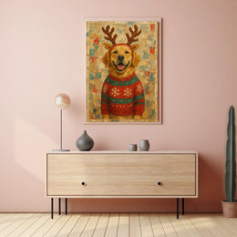 Festive Canine Cheer Poster