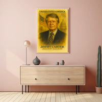 Jimmy Carter 39th President of the United States Vintage Watercolor Poster
