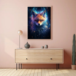 Mystical Fox Portrait Poster PosterGoat