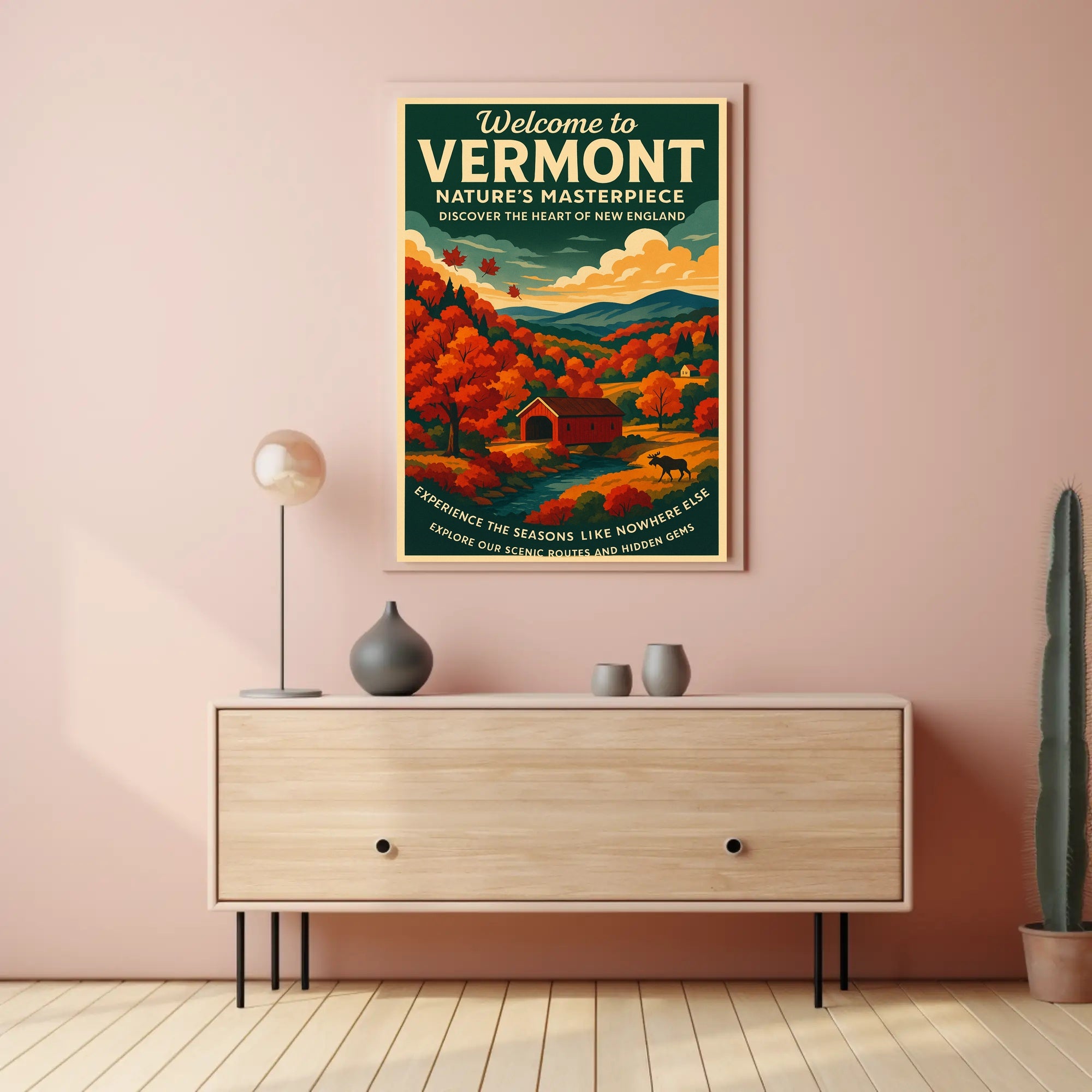 Vermont Scenic Nature Poster Wall Art Print