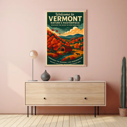Vermont Scenic Nature Poster Wall Art Print