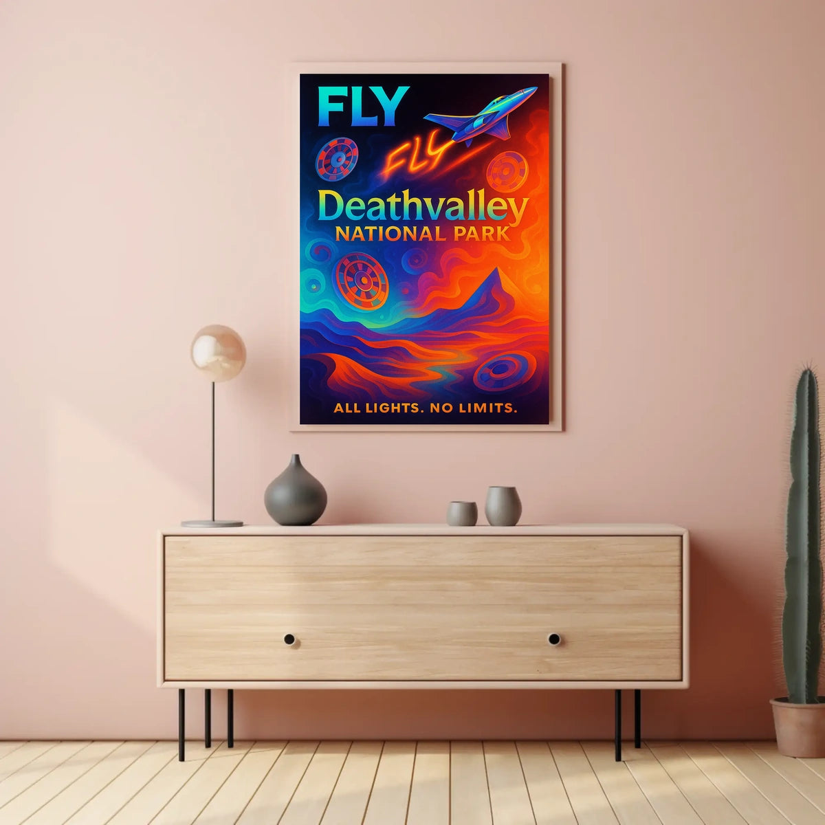 Fly to Death Valley National Park Poster