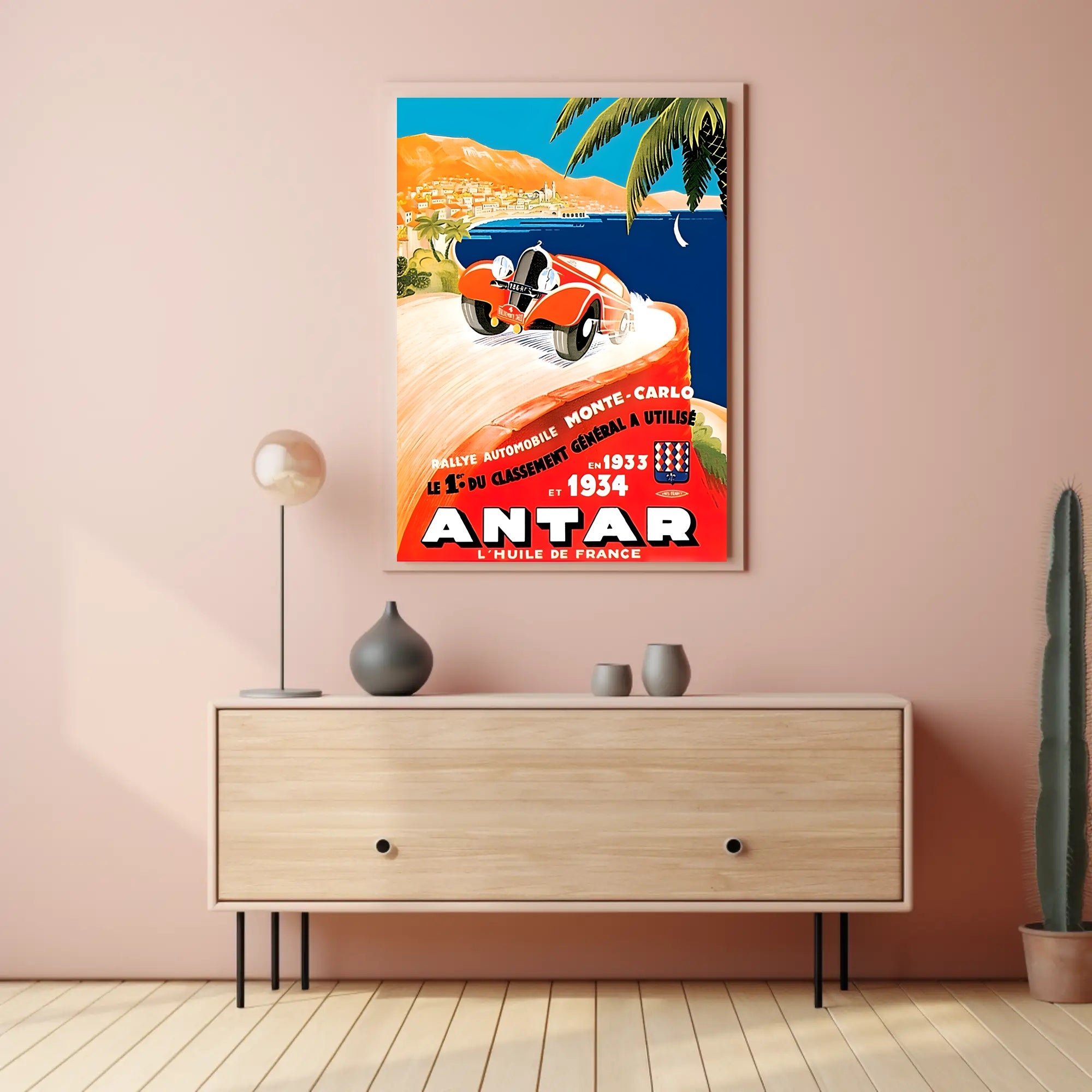 Monte Carlo Rally Advertisement Poster