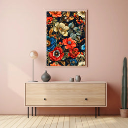 Intricate Floral Butterfly Art Print - Abstract or Artistic Poster