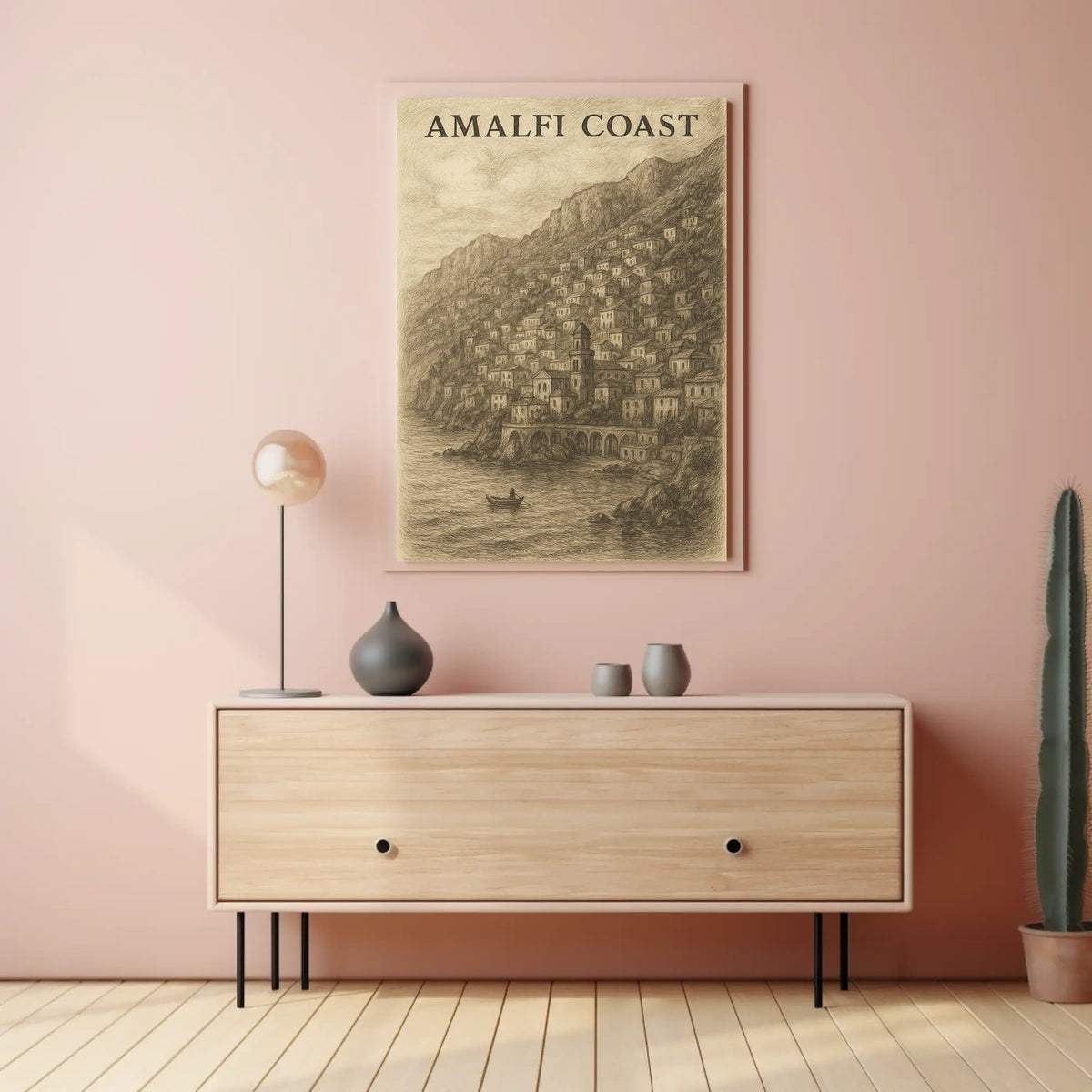 Amalfi Coast Poster Coastal View Wall Art 18x24 Museum