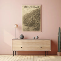 Amalfi Coast Poster Coastal View Wall Art 18x24 Museum