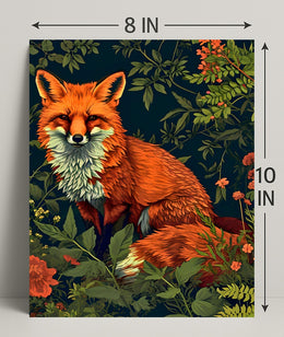 Red Fox Forest Serenity Animal Poster