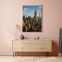 New York City Skyline Photorealistic Poster Art
