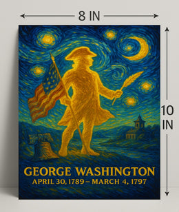 George Washington Patriotic Vintage Historical Poster