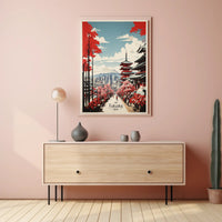 Fukuoka Harmony: Traditional Meets Modern Cultural or Heritage Poster