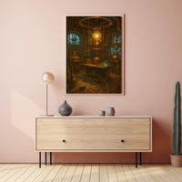 Steampunk Laboratory Exploration in Fantasy or Mythology Poster