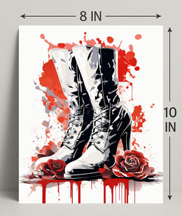 Boots And Roses Poster