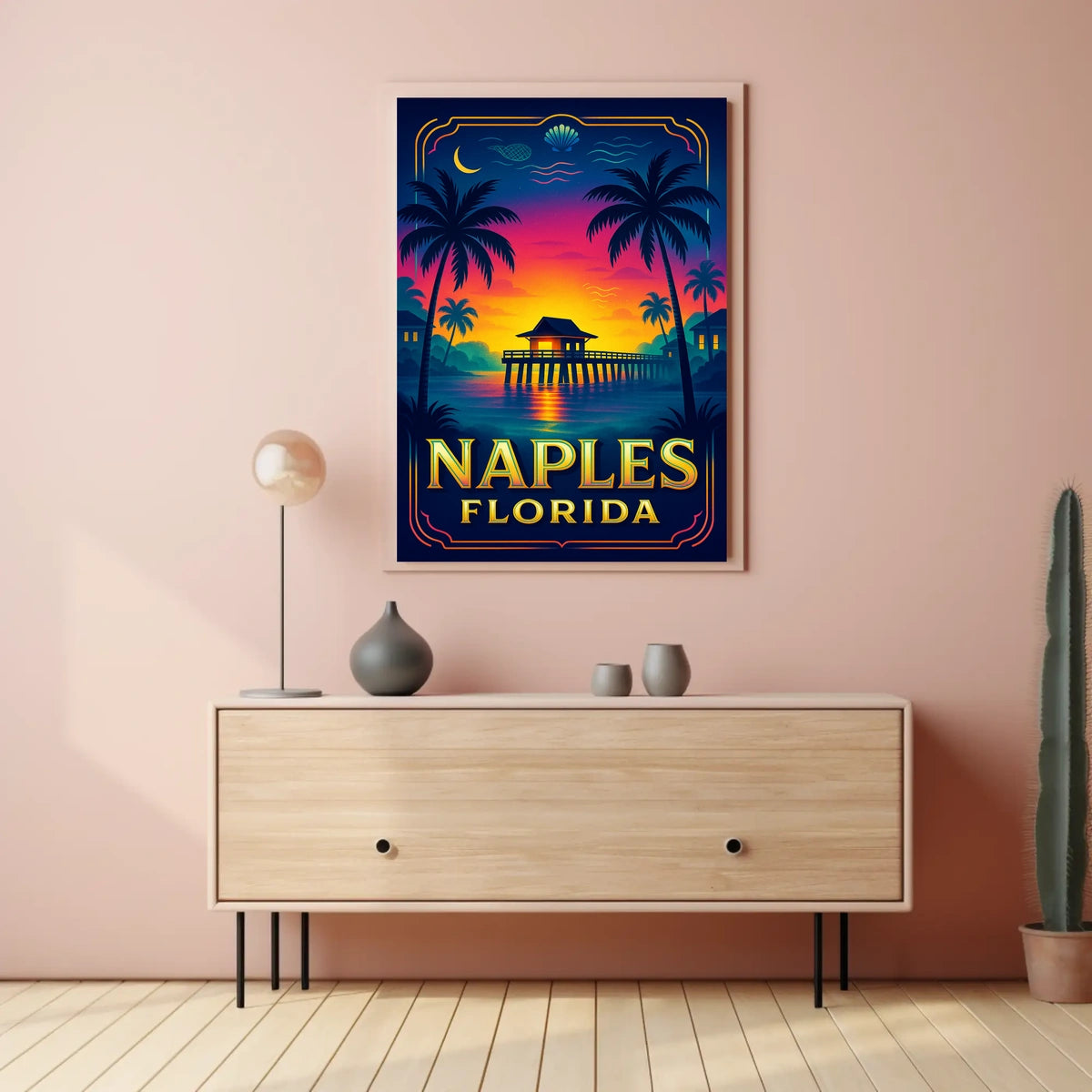 Naples, Florida Tropical Sunset Poster