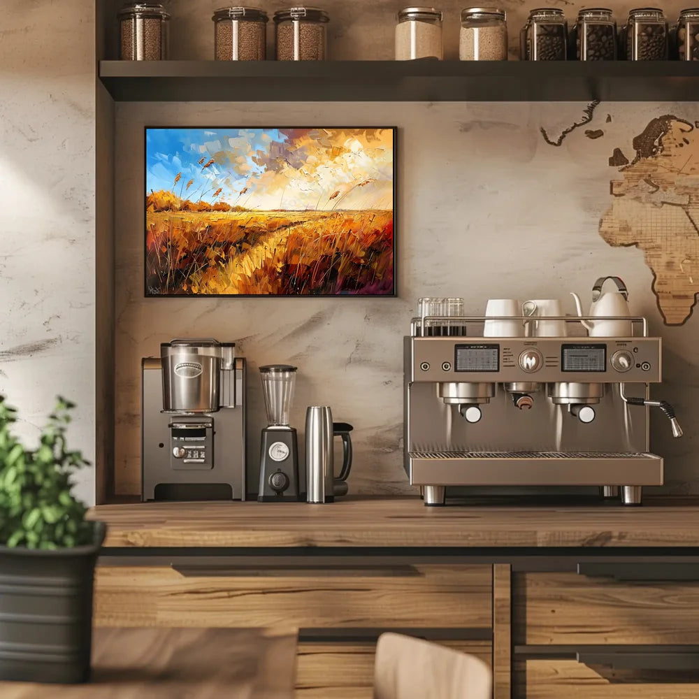 Autumnal Impressionist Landscape Poster: Nature's Tranquility