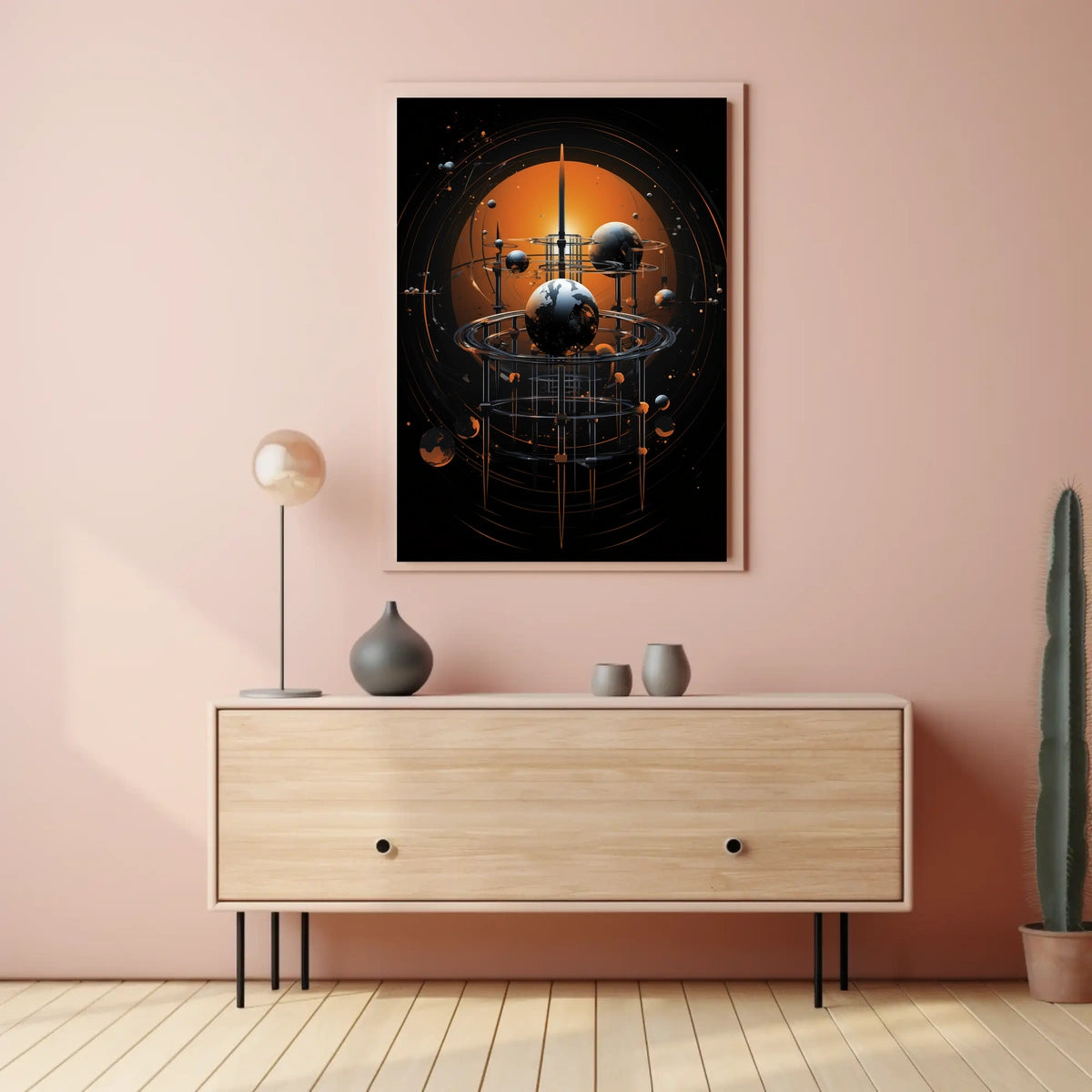 Futuristic Cosmic Journey Landscape Futuristic Sci-Fi Poster