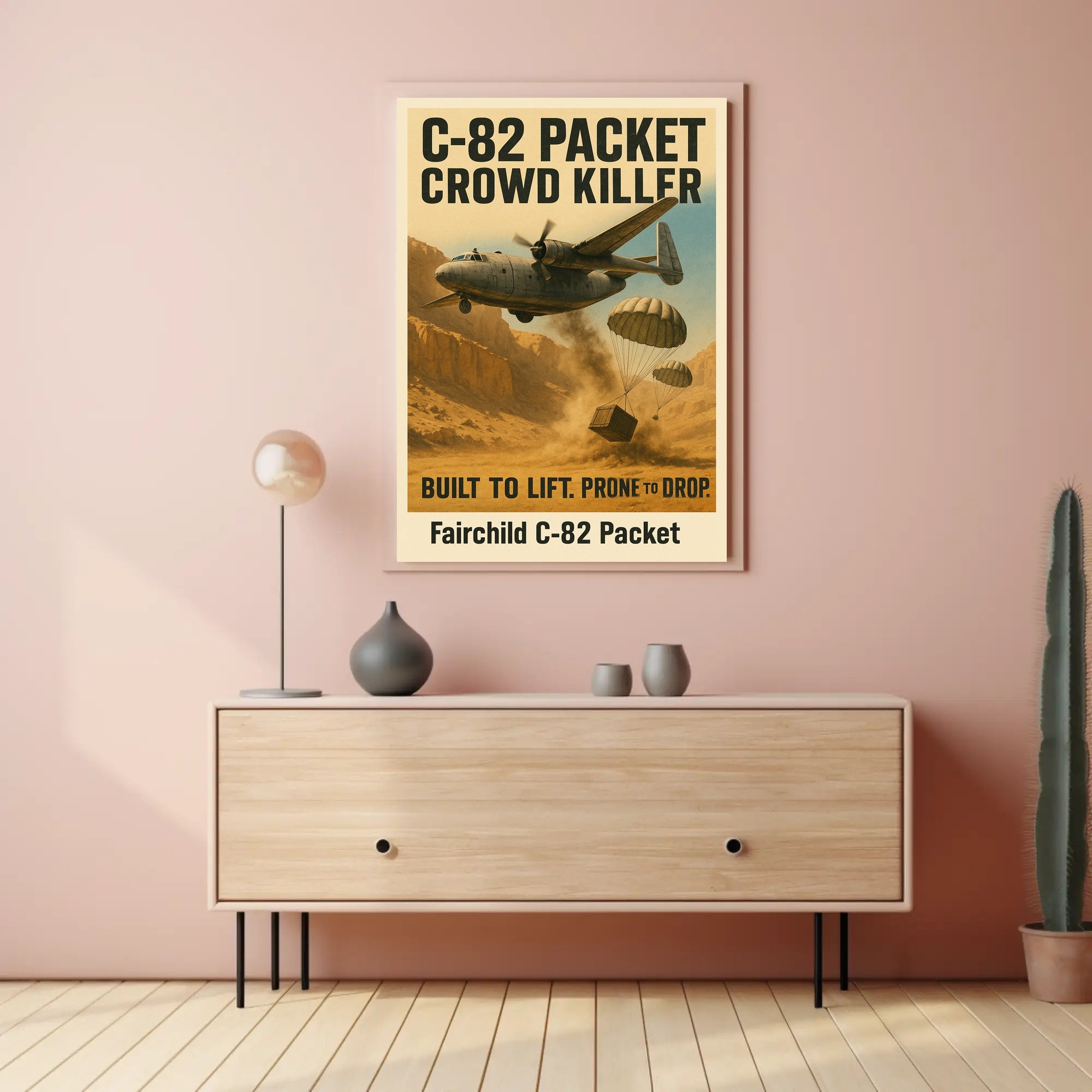 Fairchild C-82 Packet Mid-Century Military Recruitment Poster