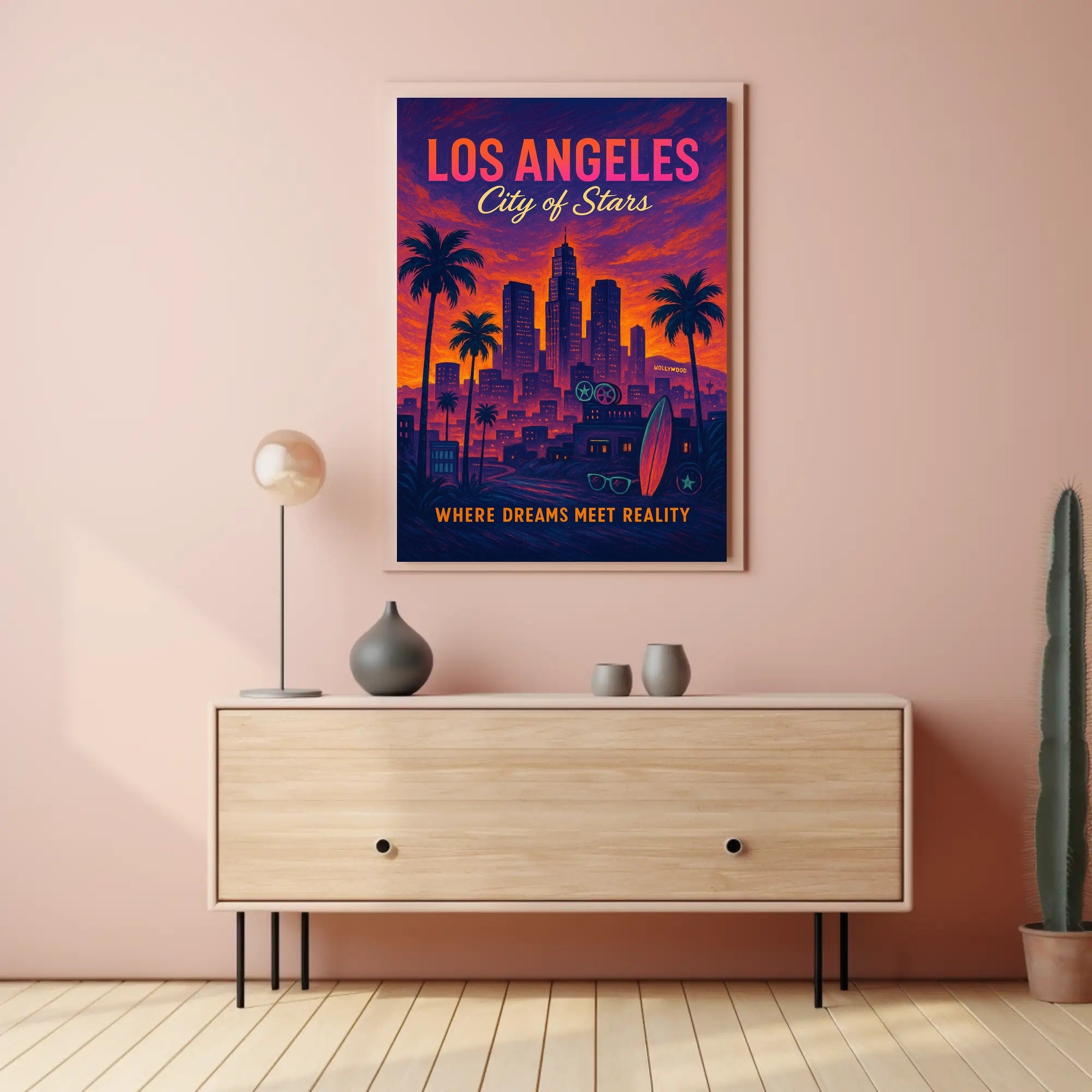 Los Angeles Dreamscape: Enchanting Cityscape Urban or Cityscape Poster