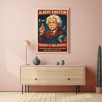 Albert Einstein Relativity Theory Vintage Scenic Poster