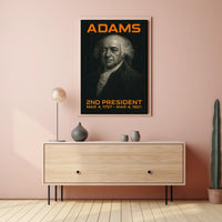 John Adams 2nd President of the United States Techno Schematic Poster