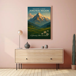 Jungfrau Region Vintage Travel Poster Print