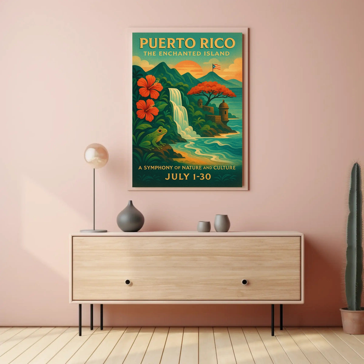 Puerto Rico The Enchanted Island Poster