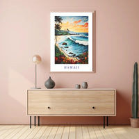 Hawaiian Tropical Paradise Travel Poster PosterGoat