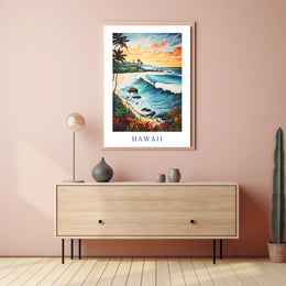 Hawaiian Tropical Paradise Travel Poster PosterGoat