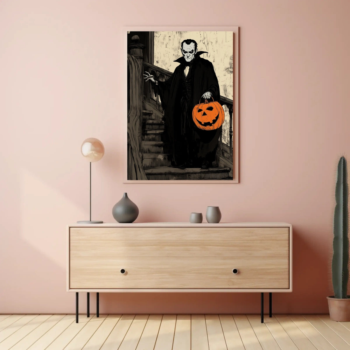 Vampire Halloween Gothic Artwork Sketch Poster