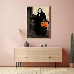 Vampire Halloween Gothic Artwork Sketch Poster