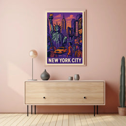New York City Poster Vibrant Urban Art For Home Decor