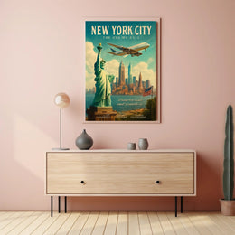 Vintage New York City Travel Poster PosterGoat