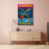 Fairbanks Aurora Christmas Poster