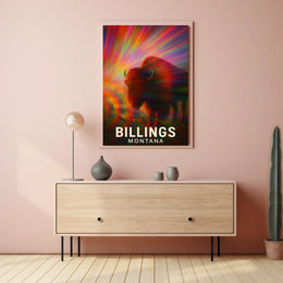 Billings Wilderness Wanderer Digital Painting Poster