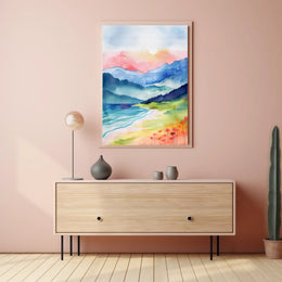 Serene Mountain Landscape Poster