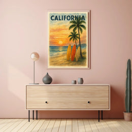California Sunset Poster