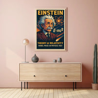 Albert Einstein Nobel Prize 1921 Vintage Physics Portrait Wall Art Inspiring Collectors Enthusiasts Poster