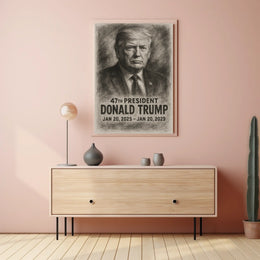 Donald Trump Resolute Leadership in Focus Poster