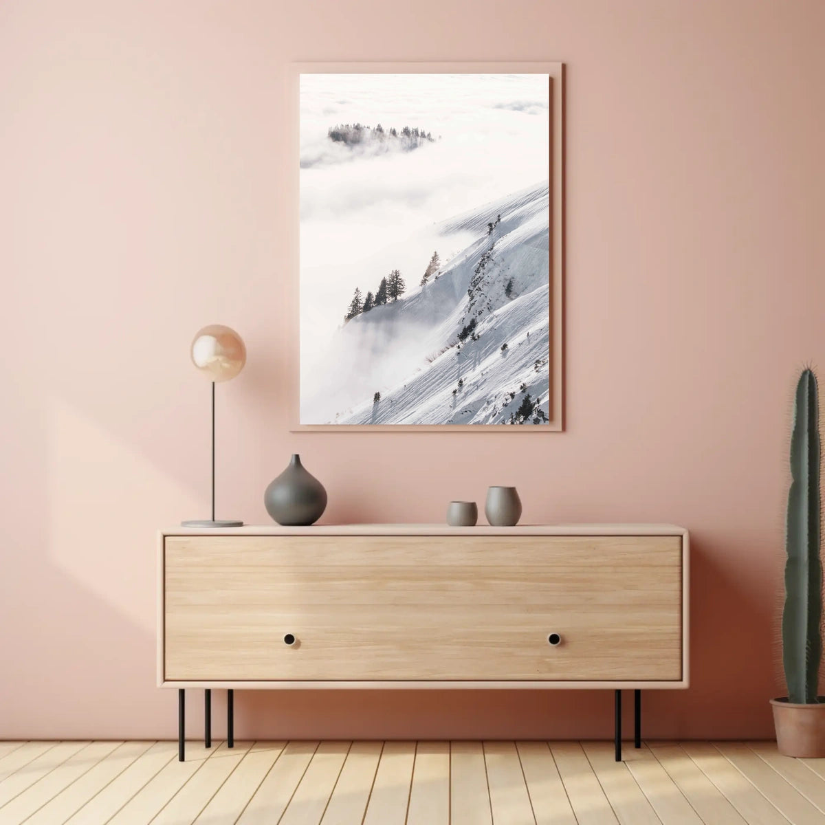 Serene Winter Landscape Alps National Park Poster