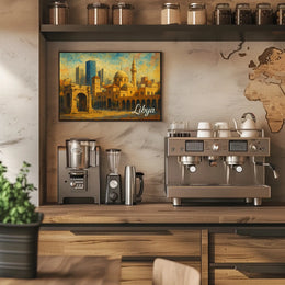 Libya Heritage Modernity Travel Realism Poster