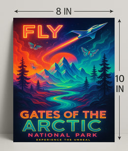 Gates of the Arctic Surreal Adventure National Park Poster