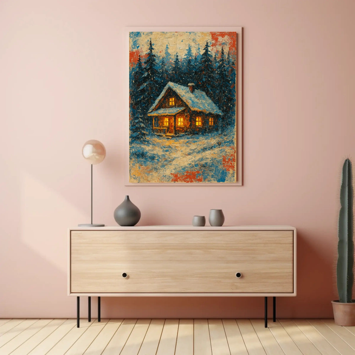 Cozy Winter Cabin Poster